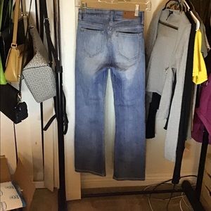 H&M mid/high rise denim wide leg flare jeans